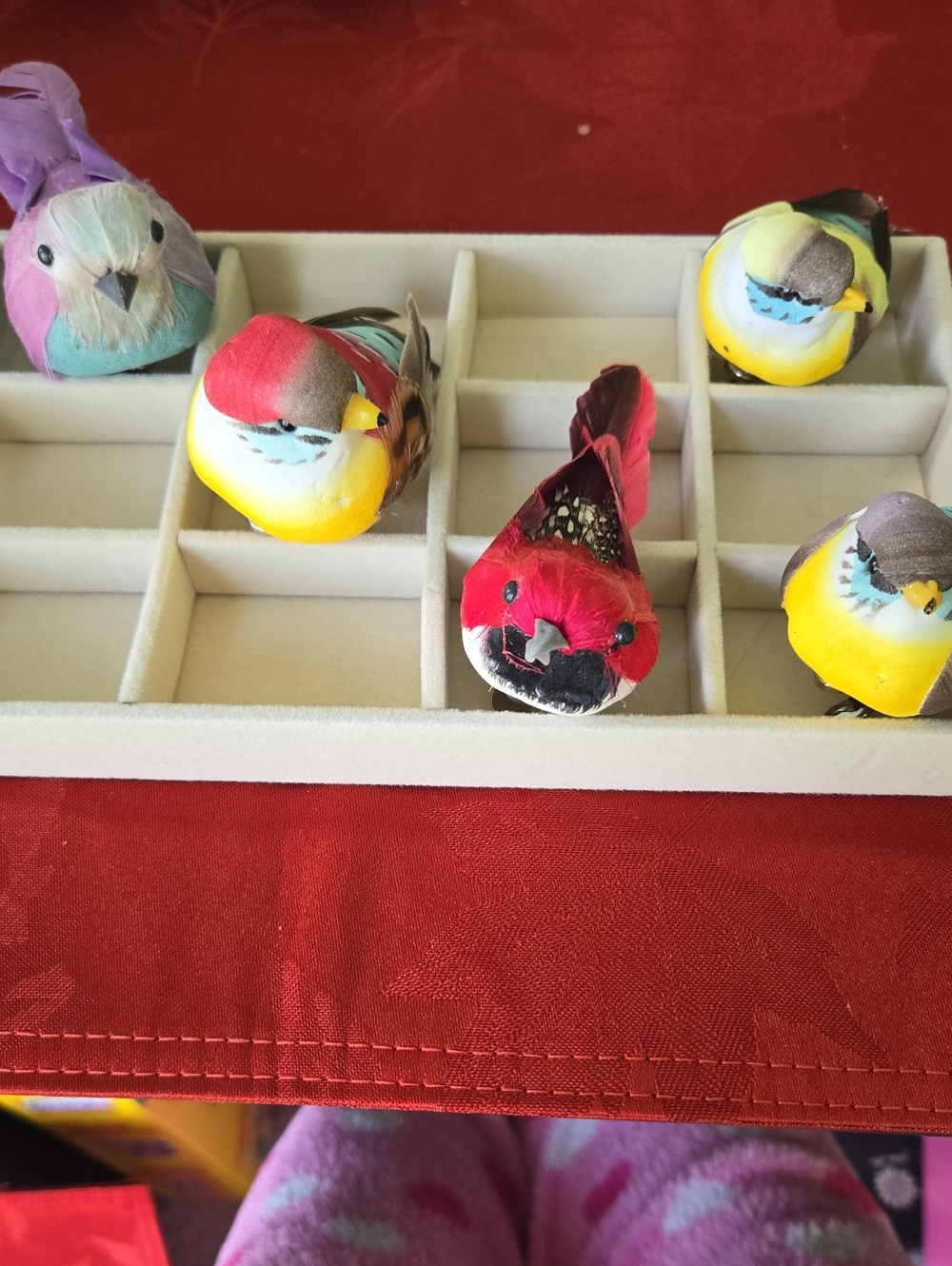 Source Unknown Colorful Decorative Bird Clips - Red, Yellow, Teal, Purple